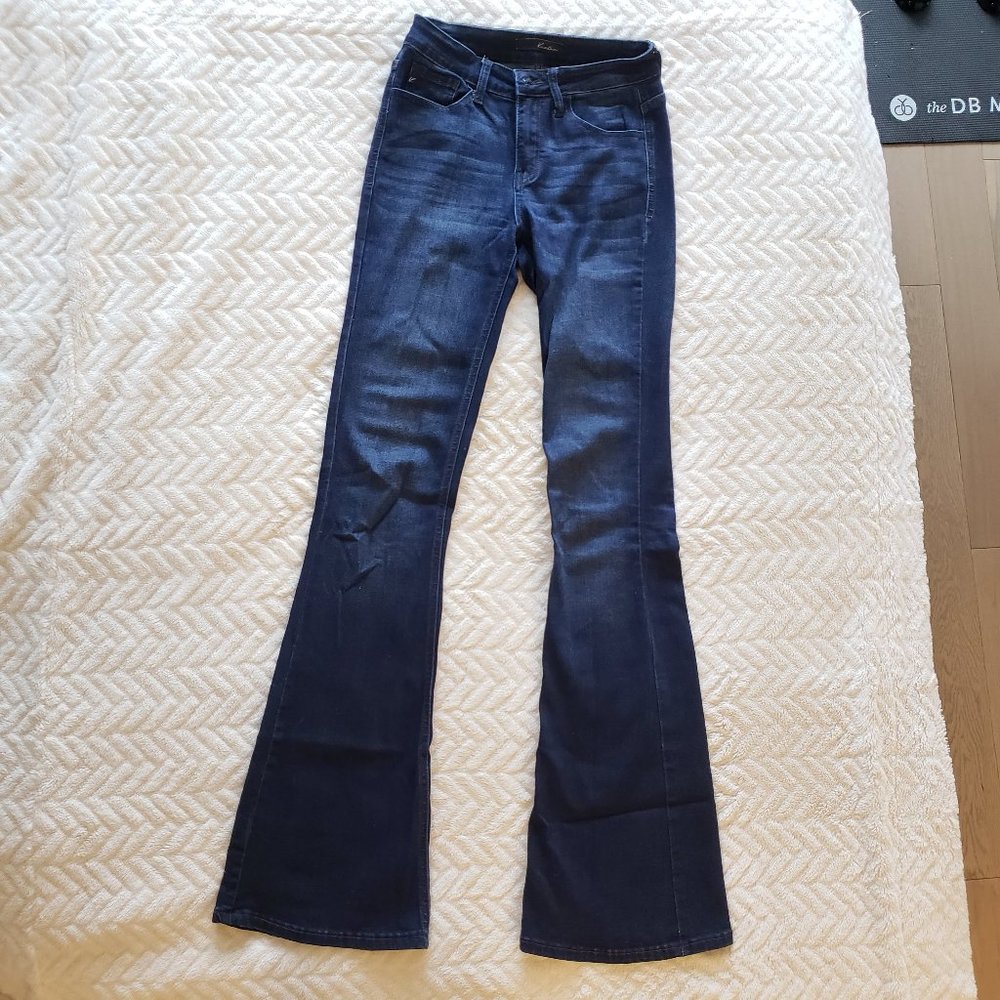 Kancan Flare Midrise jeans in Dark Wash